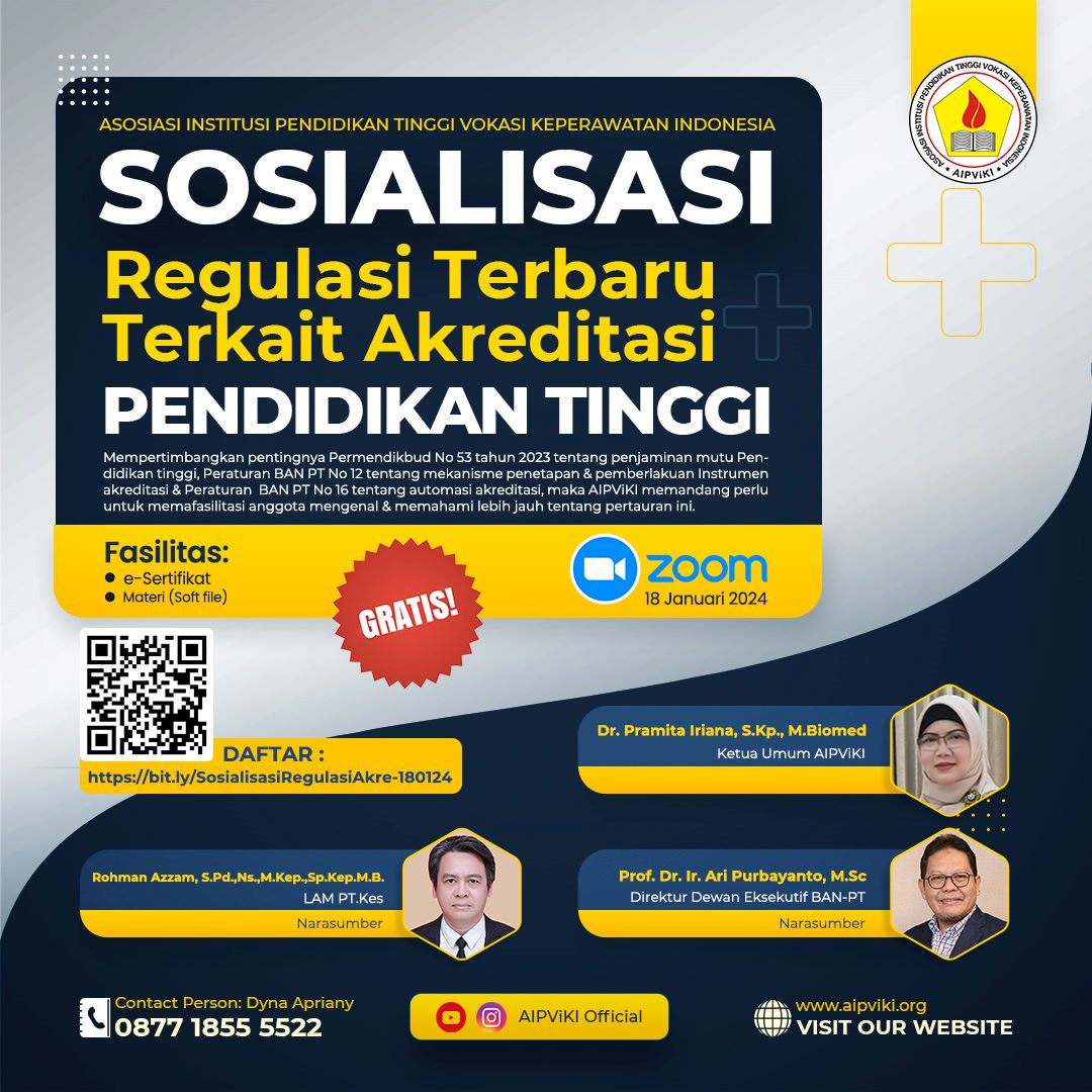 Read more about the article Webinar Sosialisasi Regulasi Terbaru Terkait Akreditasi Pendidikan Tinggi