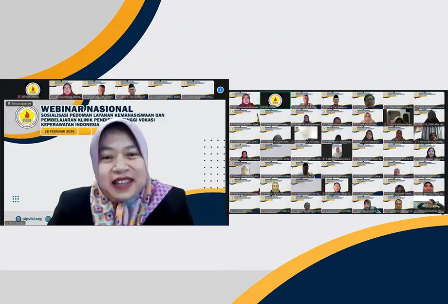 Read more about the article AIPViKI Gelar Sosialisasi Nasional Pedoman Layanan Kemahasiswaan dan Pembelajaran Klinik Vokasi Keperawatan